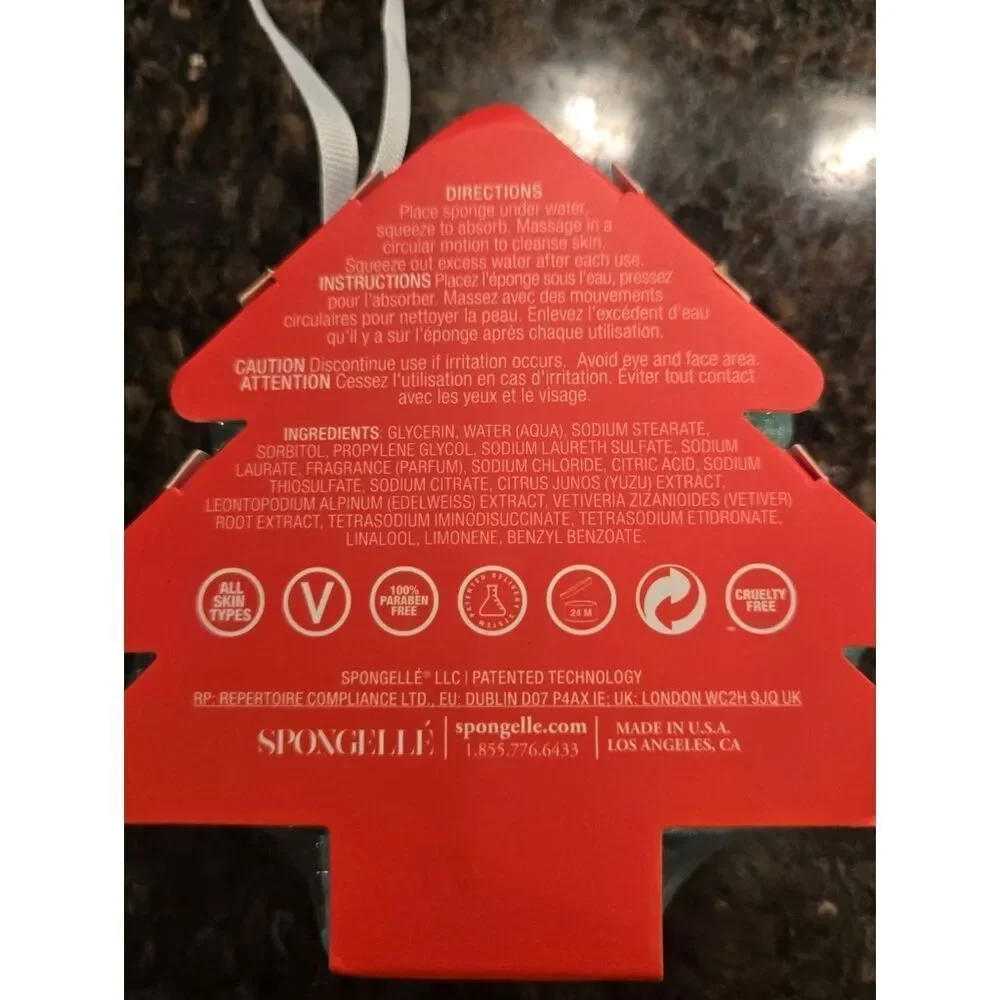 Spongelle Red Poinsettia Holiday Body Wash Buffer